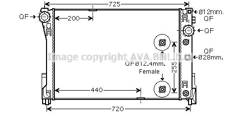 AVA QUALITY COOLING Радиатор, охлаждение двигателя MS2491